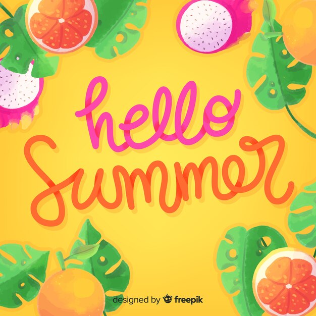 Hello summer background