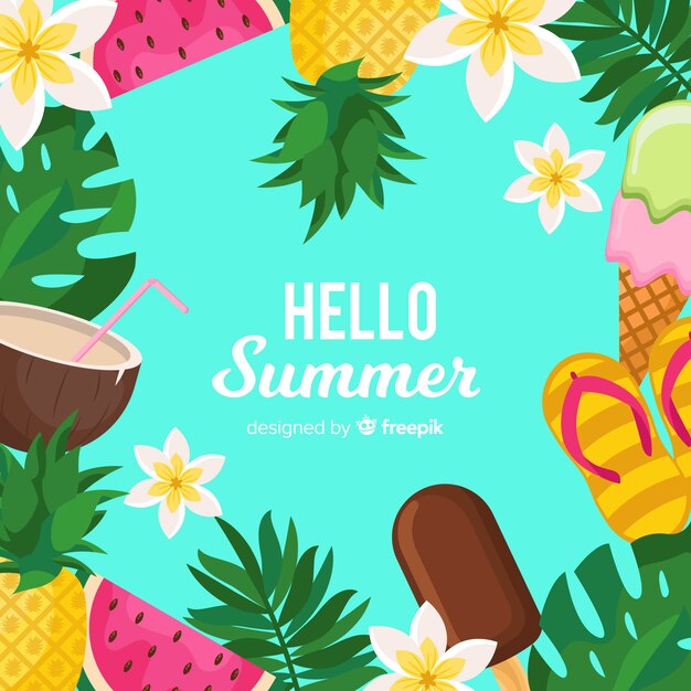 Hello summer background