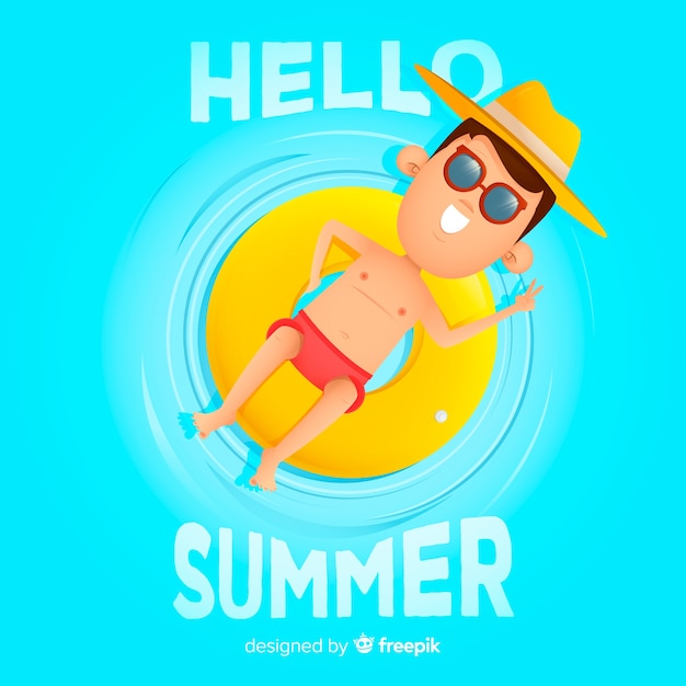 Free Vector hello summer background