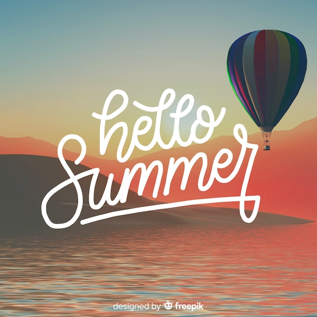 Free Vector hello summer background