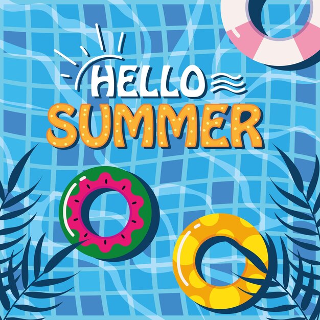 Hello summer card