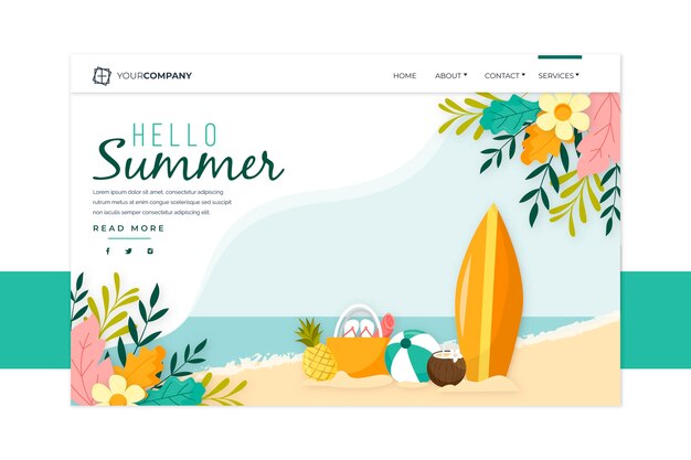 Hello summer landing page