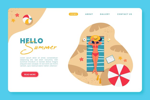 Hello summer landing page