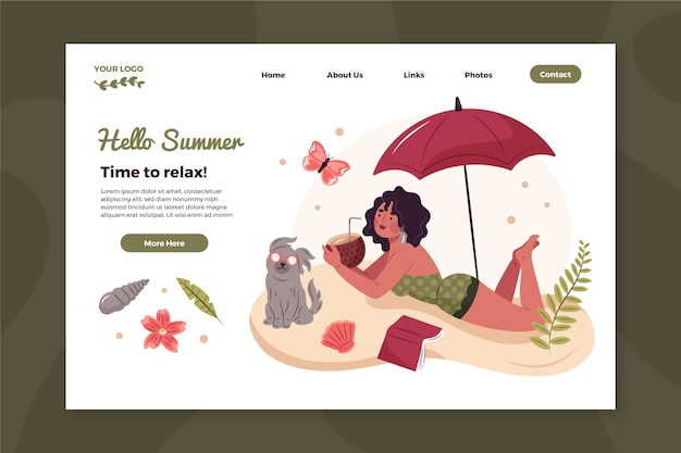 Hello summer landing page