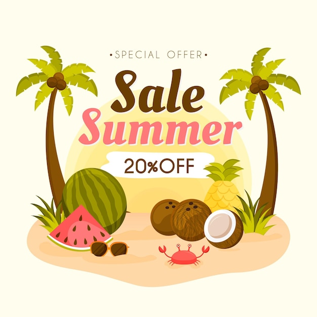 Hello summer sale concept