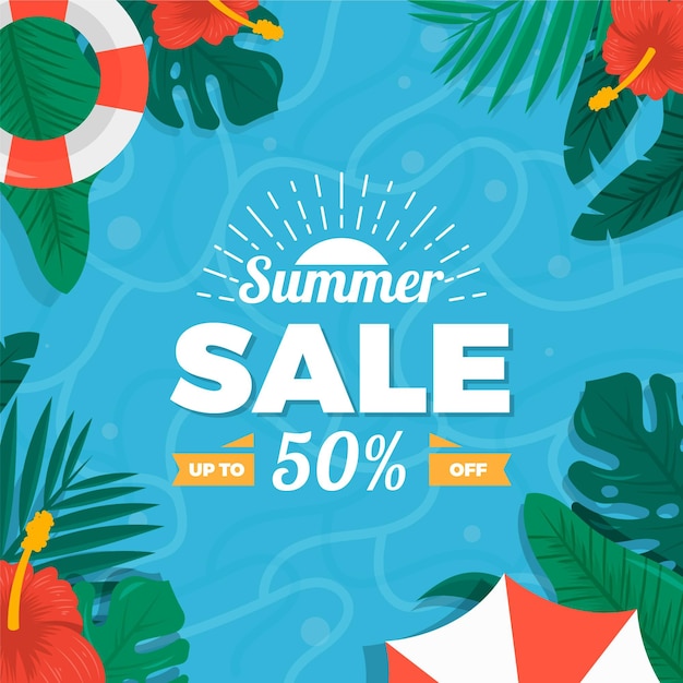 Hello summer sale concept