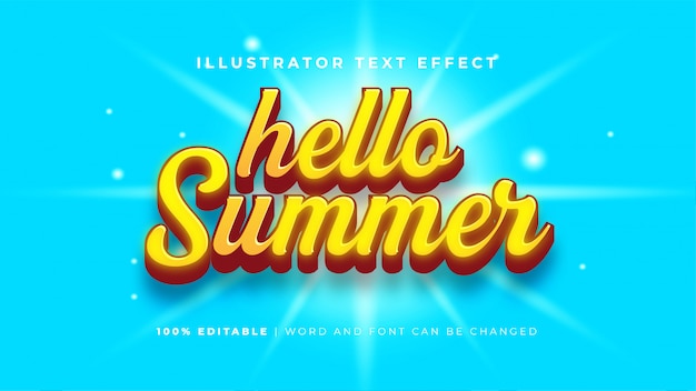 Hello Summer Text Effect