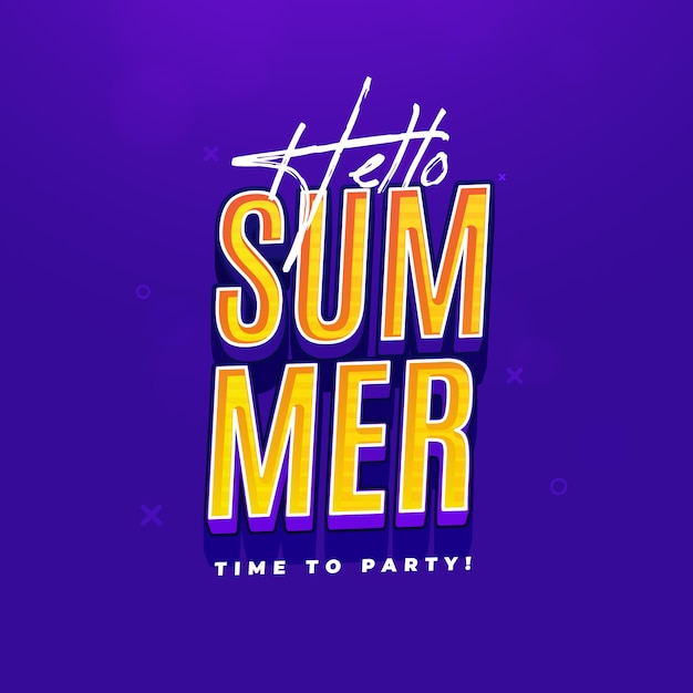 Free Vector hello summer text effect