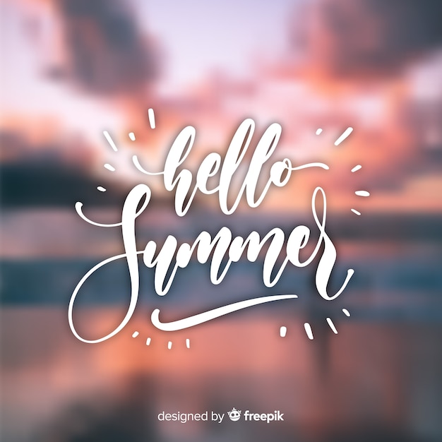 Free Vector hello summer