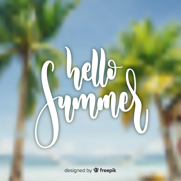 Free Vector hello summer