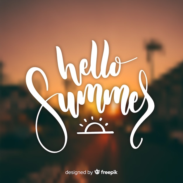 Free Vector hello summer