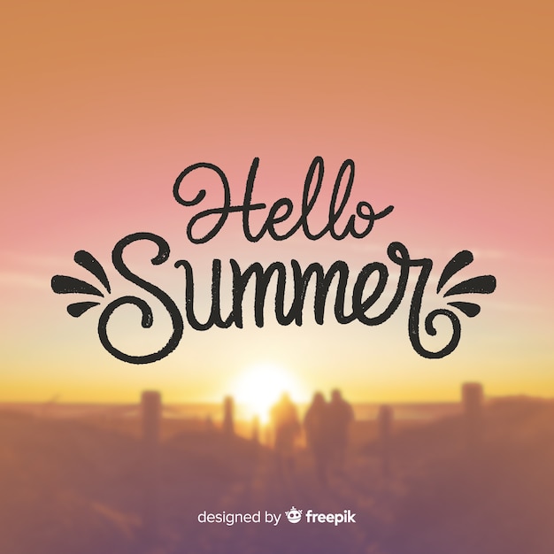 Free Vector hello summer