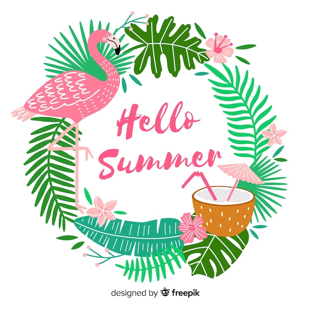 Free Vector hello summer