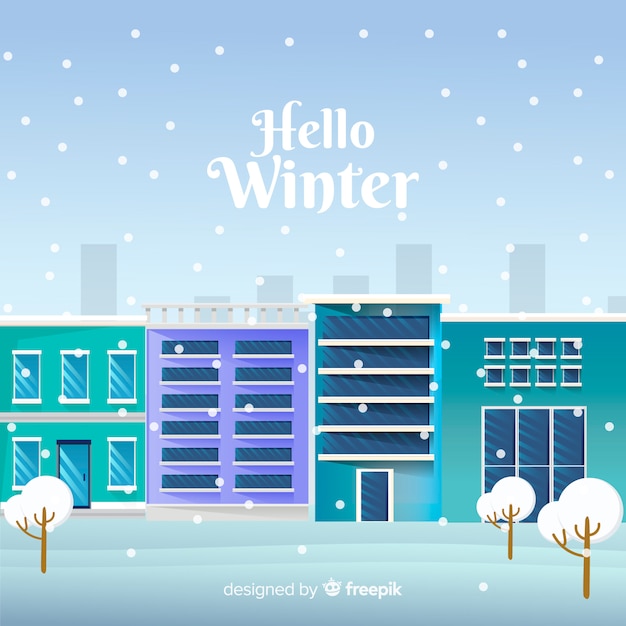 Free Vector hello winter background