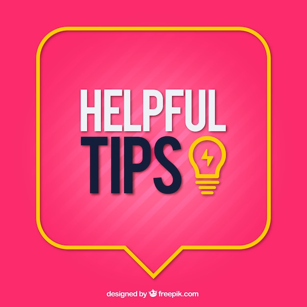 Free Vector helpful tips concept with flat desing