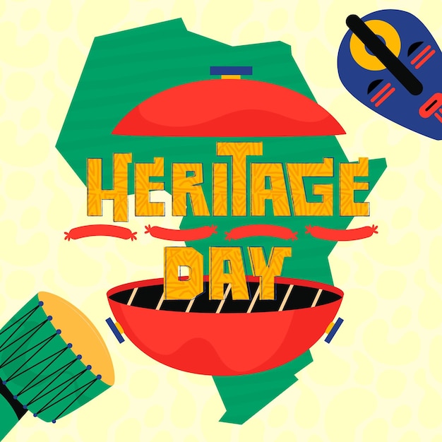 Free Vector heritage day illustration