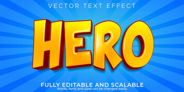 Hero text effect