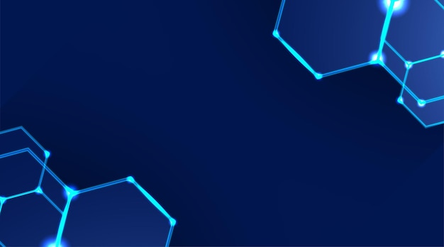 Free vector hexagonal blue background vector illustration