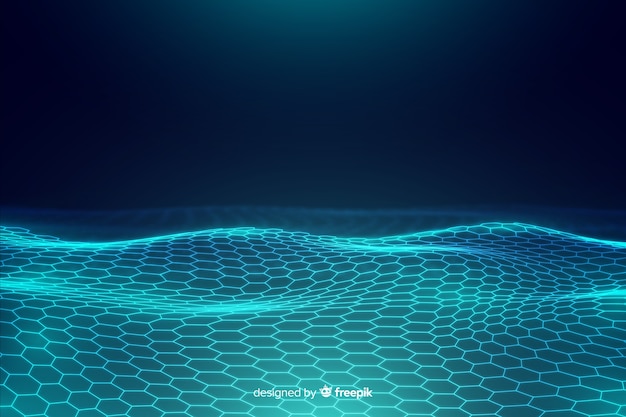 Hexagonal futuristic net background