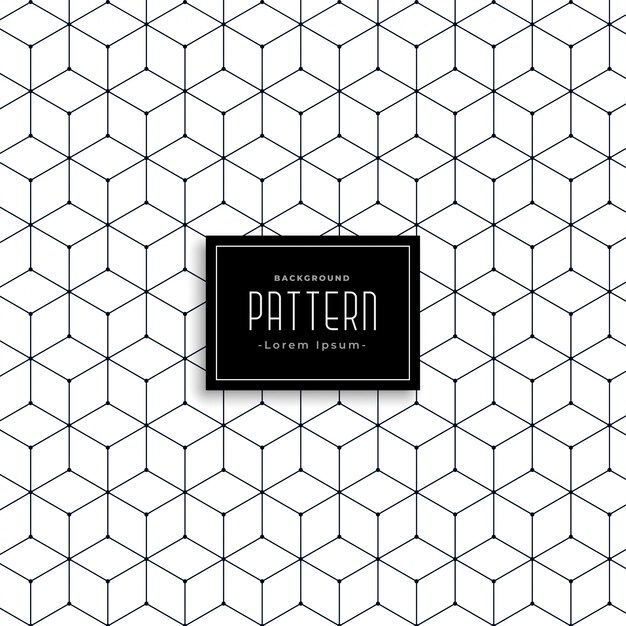 hexagonal geometric line pattern design