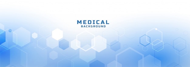 Hexagonal style medical and healthcare banner