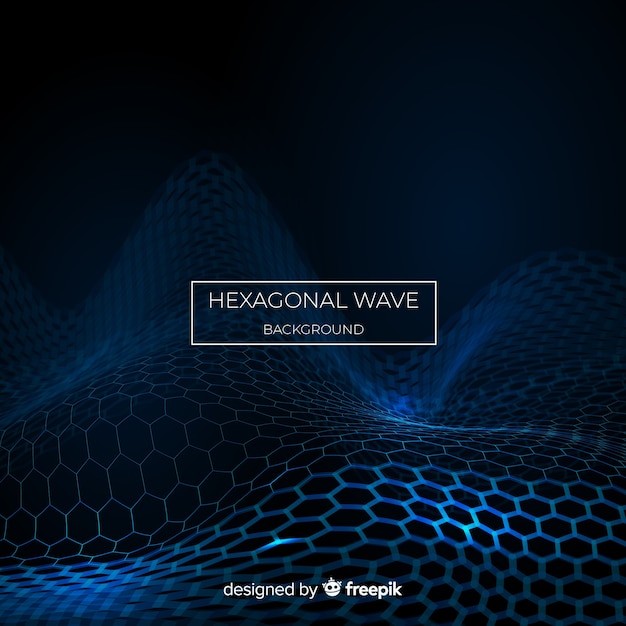 Free vector hexagonal wave background