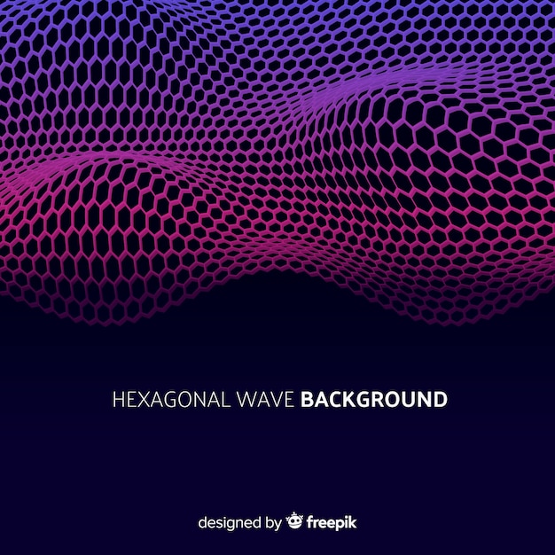 Free Vector hexagonal wave background