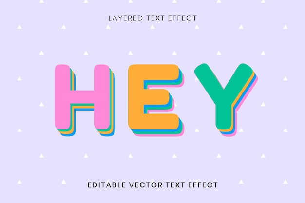 Free Vector hey greeting editable text