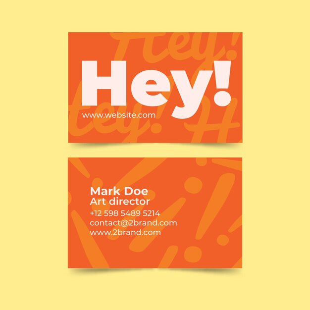 Hey! greetings business card template