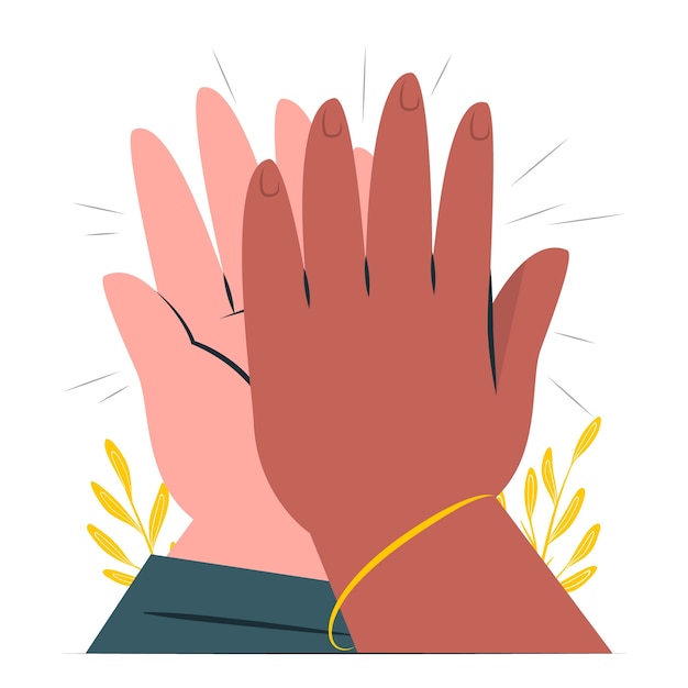 Free Vector high five hands concept illustration