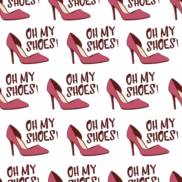 High heels pattern background