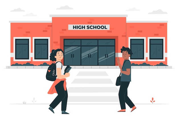 High school concept illustration