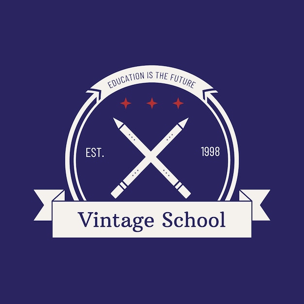 High school logo template design