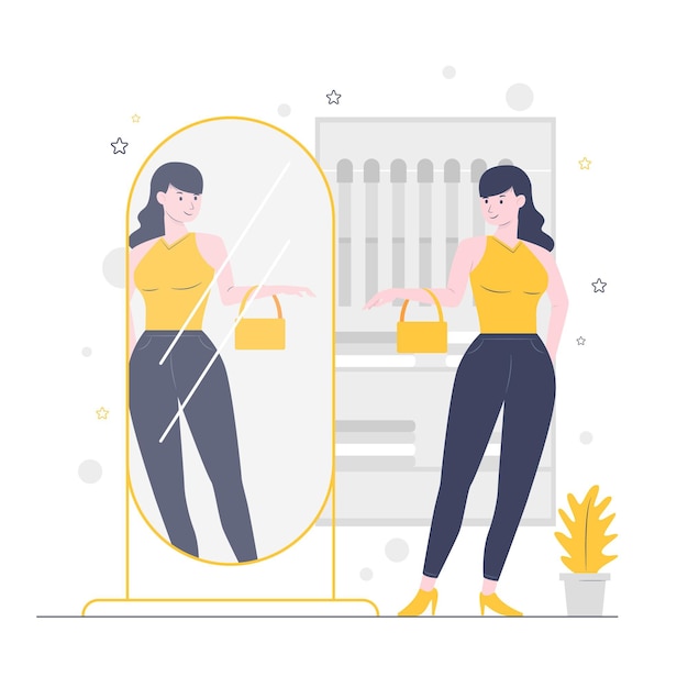 Free Vector high self-esteem illustration