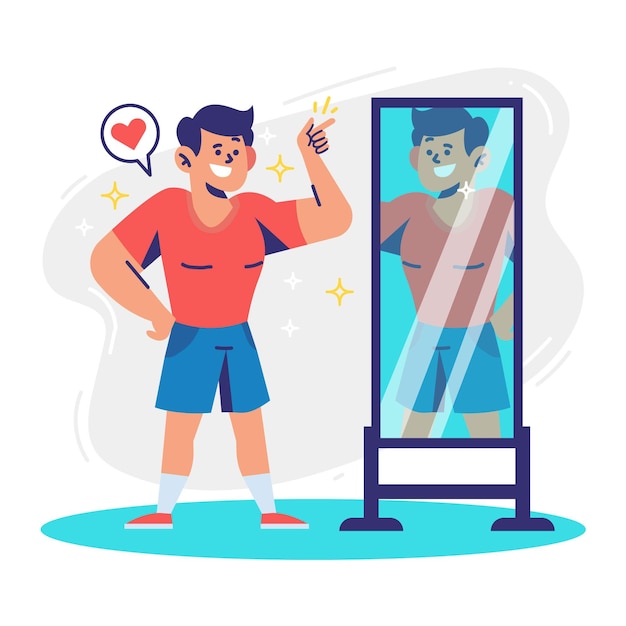 Free Vector high self-esteem illustration