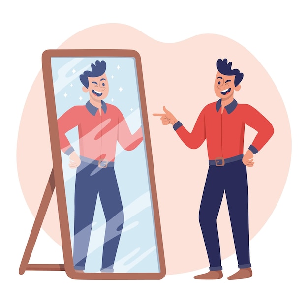 Free vector high self-esteem illustration