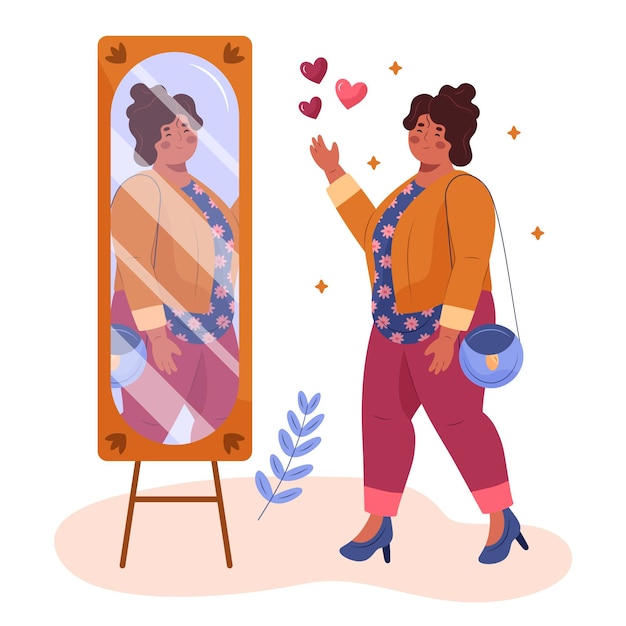 Free Vector high self-esteem illustration