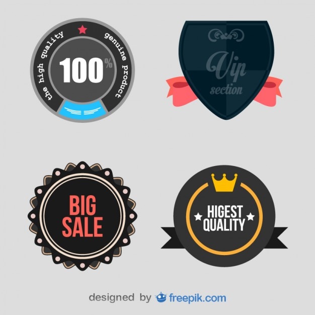 Free vector hight quality vintage labels