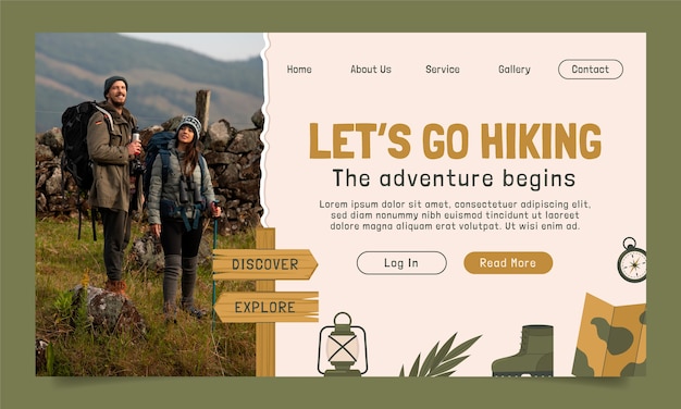 Hiking template design