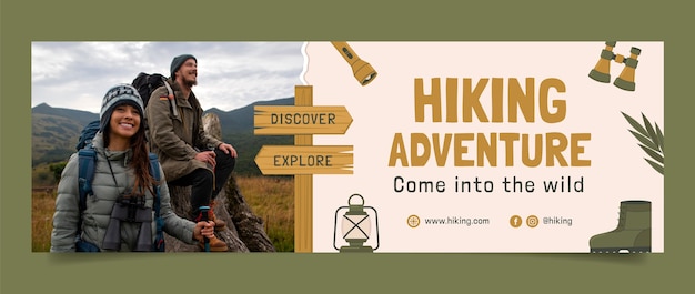 Free Vector hiking template design