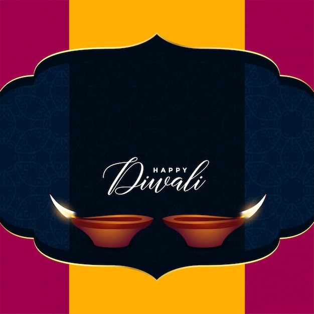 Free vector hindu diwali sale greeting design with text space