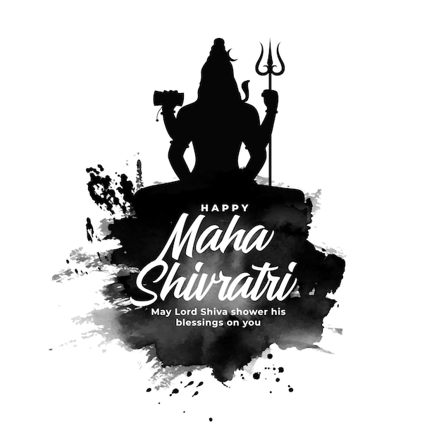 Free vector hindu festival maha shivratri celebration background design