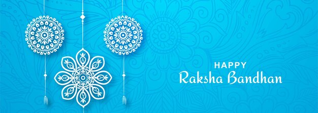 Hindu festival raksha bandhan greeting card banner background