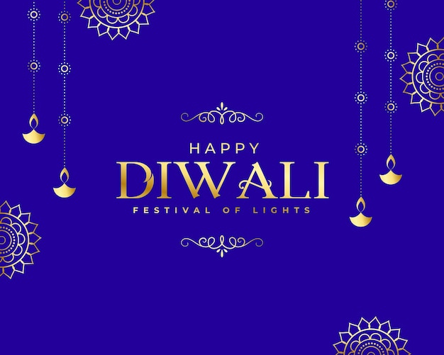 Free vector hindu festive shubh diwali purple background design