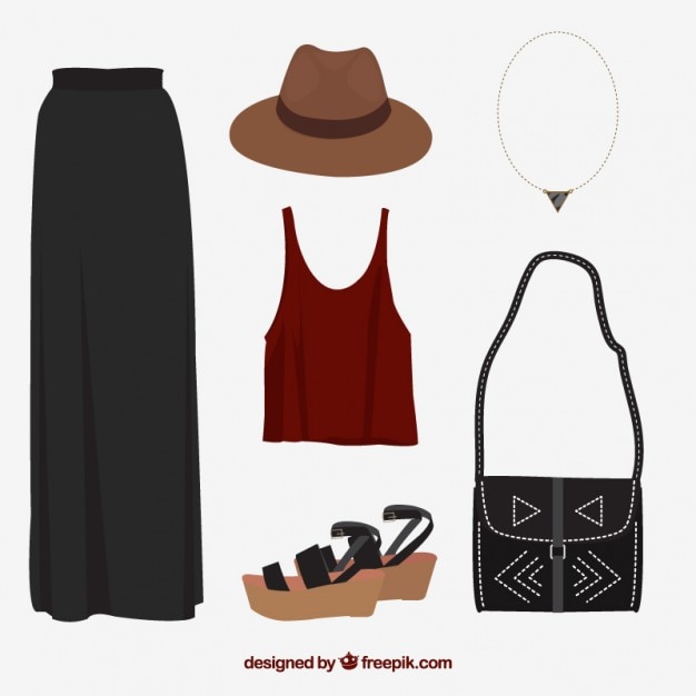 Free Vector hippy clothes collection