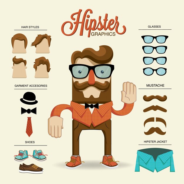 Hipster character