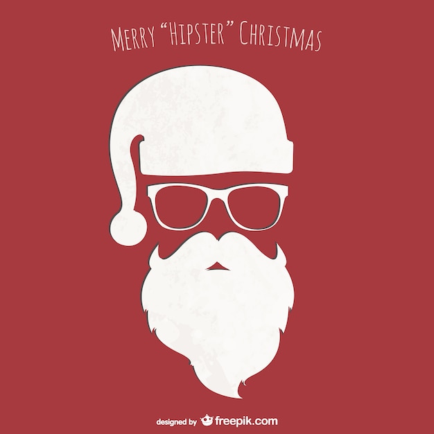 Free Vector hipster christmas card vector