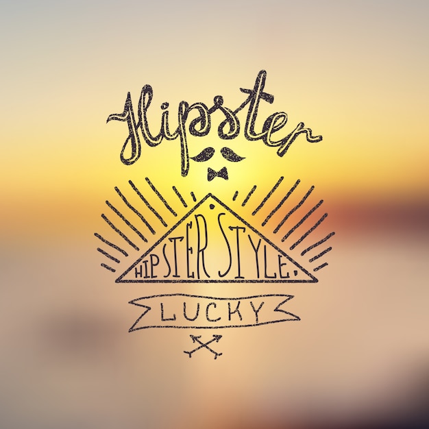 Free Vector hipster style lettering