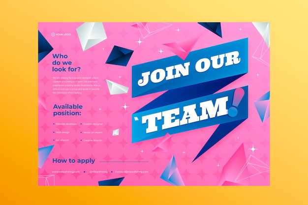 Hiring flyer design template