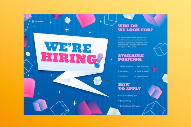 Hiring flyer design template